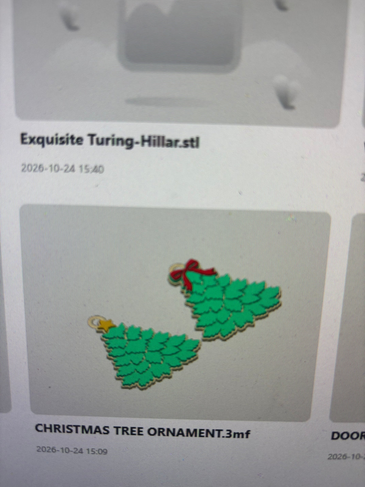 Christmas tree ornament file