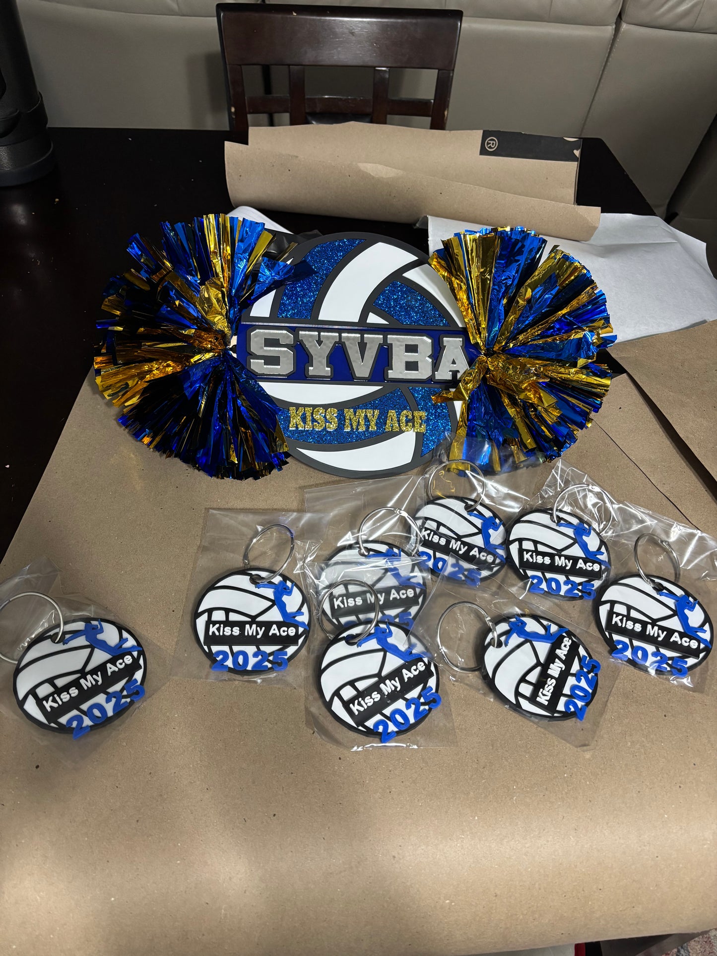3D printed volleyball bag tag