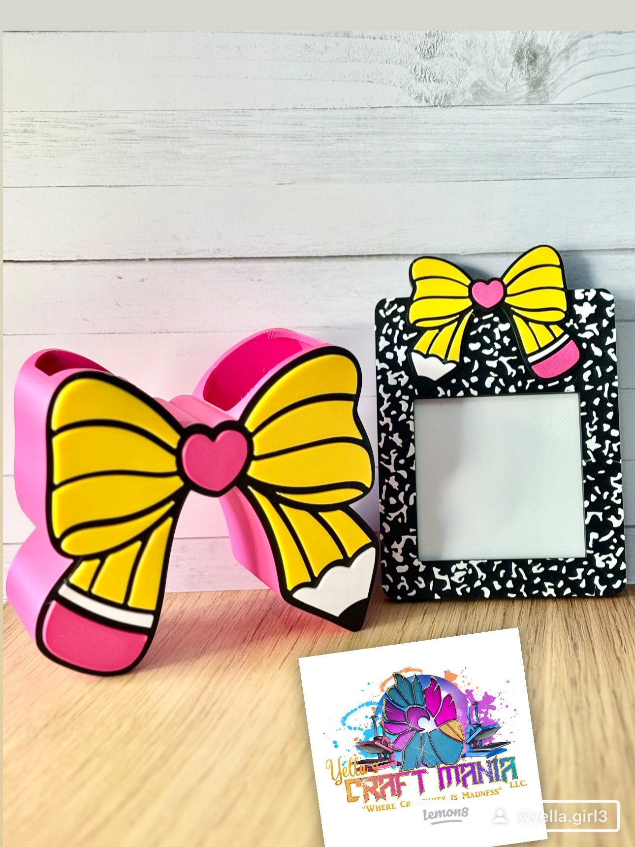 BOW PEN/PENCIL HOLDER AND NOTEPAD HOLDER
