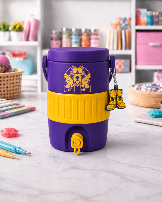 Q-Dog cooler and keychain