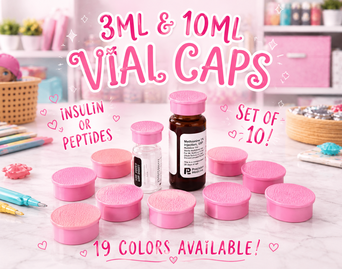 CUTE VIAL CAPS
