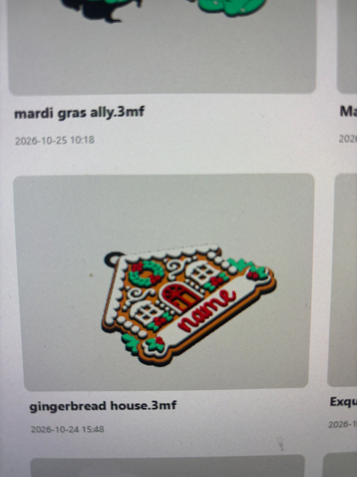 Gingerbread house ornament