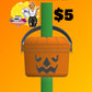 PUMPKIN BUCKET STRAW TOPPERS