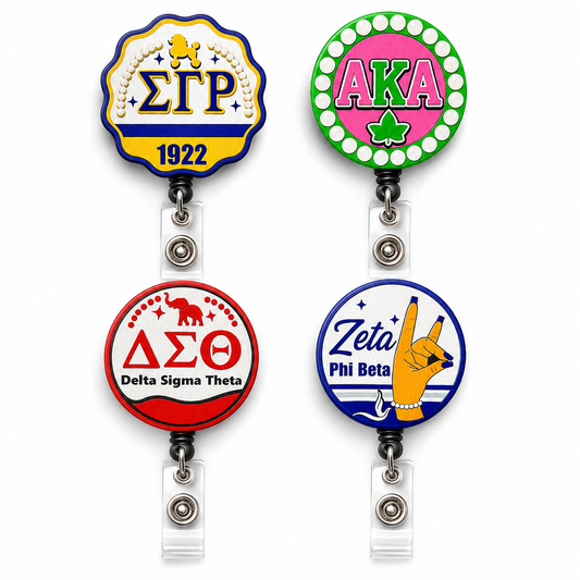 Sorority badge reels