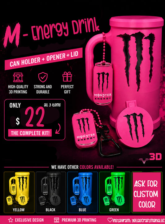 ENERGY DRINK M CUP TAB OPENER AND LID