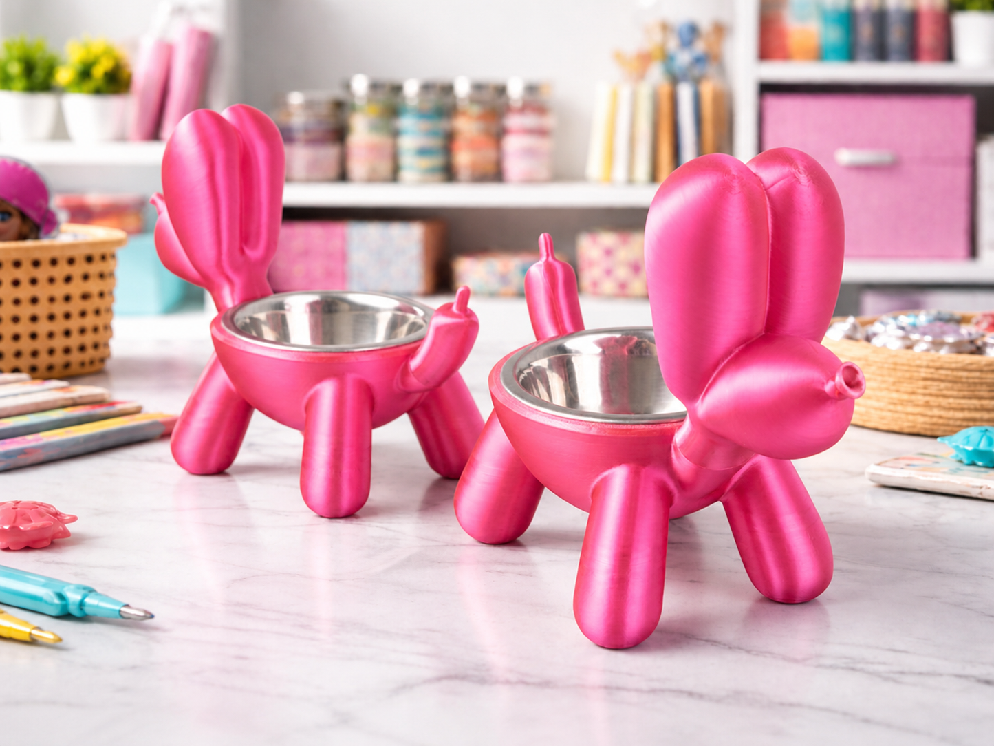 Pet balloon bowl holder