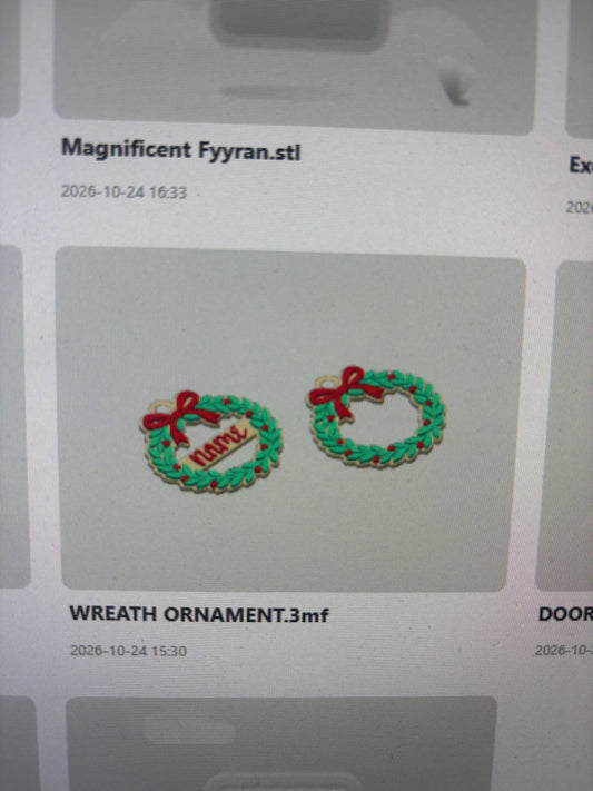 Wreath ornament file