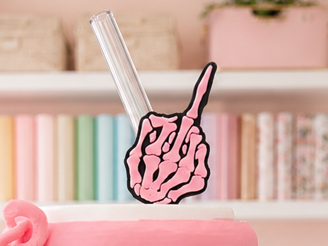 SKULL FINGER straw topper