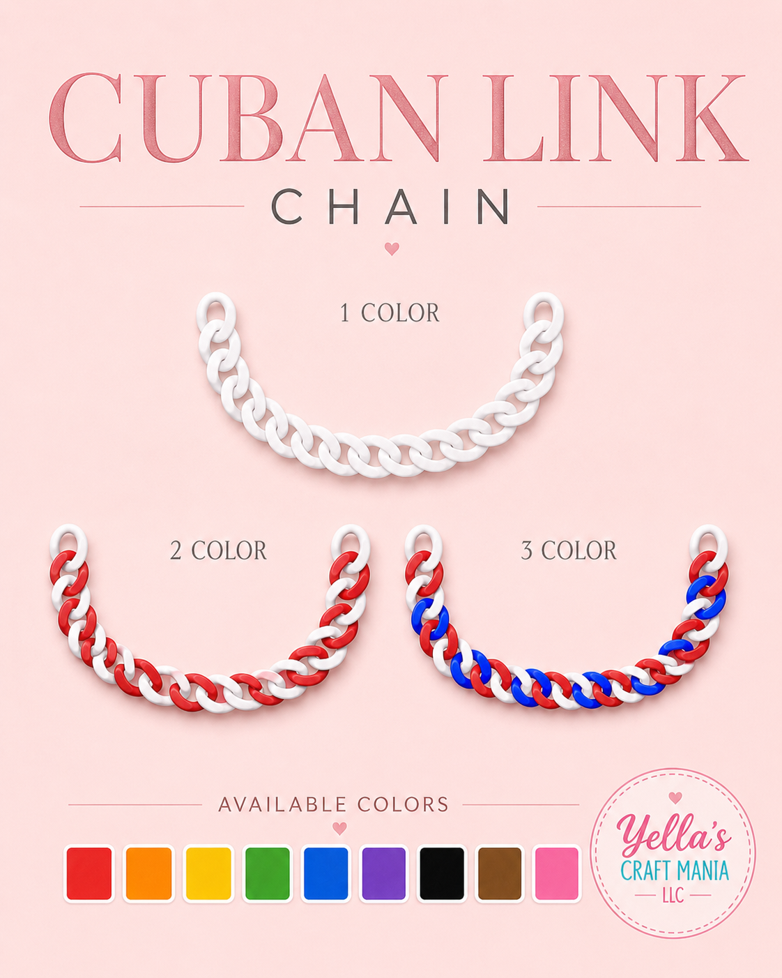 Bag Accessories Cuban Link Chain