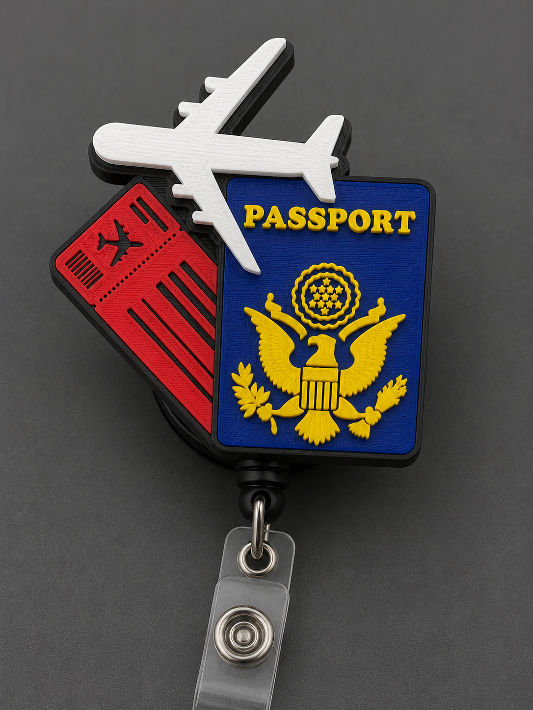 Flight attendant 3MF FILE WITH BADGE REEL